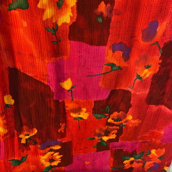 Vintage 80s Sleeveless Red Dress w/Slit, size Lg, and Matching Jacket, Size Med - Picture 9 of 11